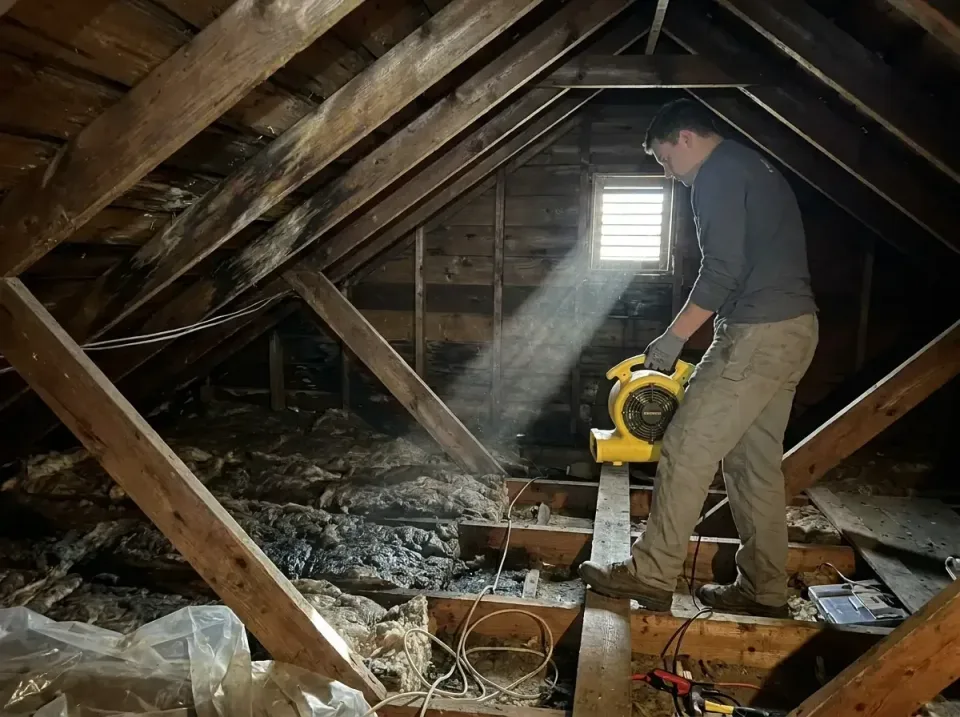 attic-water-damage-drying-proc-007 — frequently asked questions, Emergency Water Extraction & 24/7 Flood Response in Covedal…